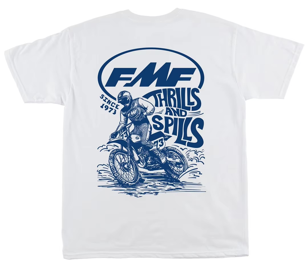 White LEAN IN FMF Racing Off R - Streetwear Brand Tees ulasan dan harga