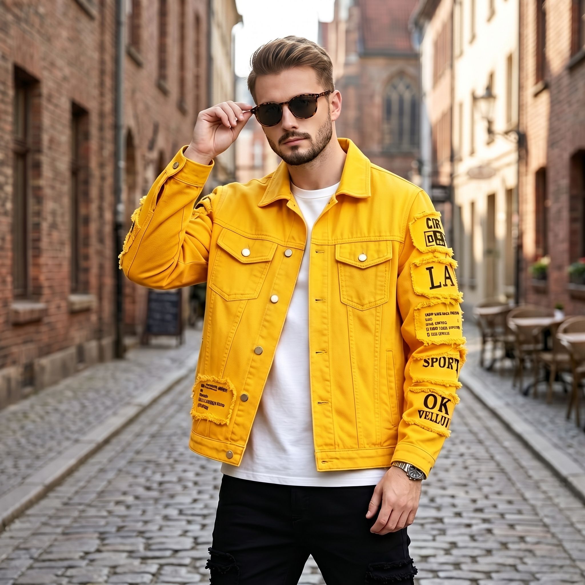 European and American Men's De - Streetwear Brand Denim ulasan dan harga